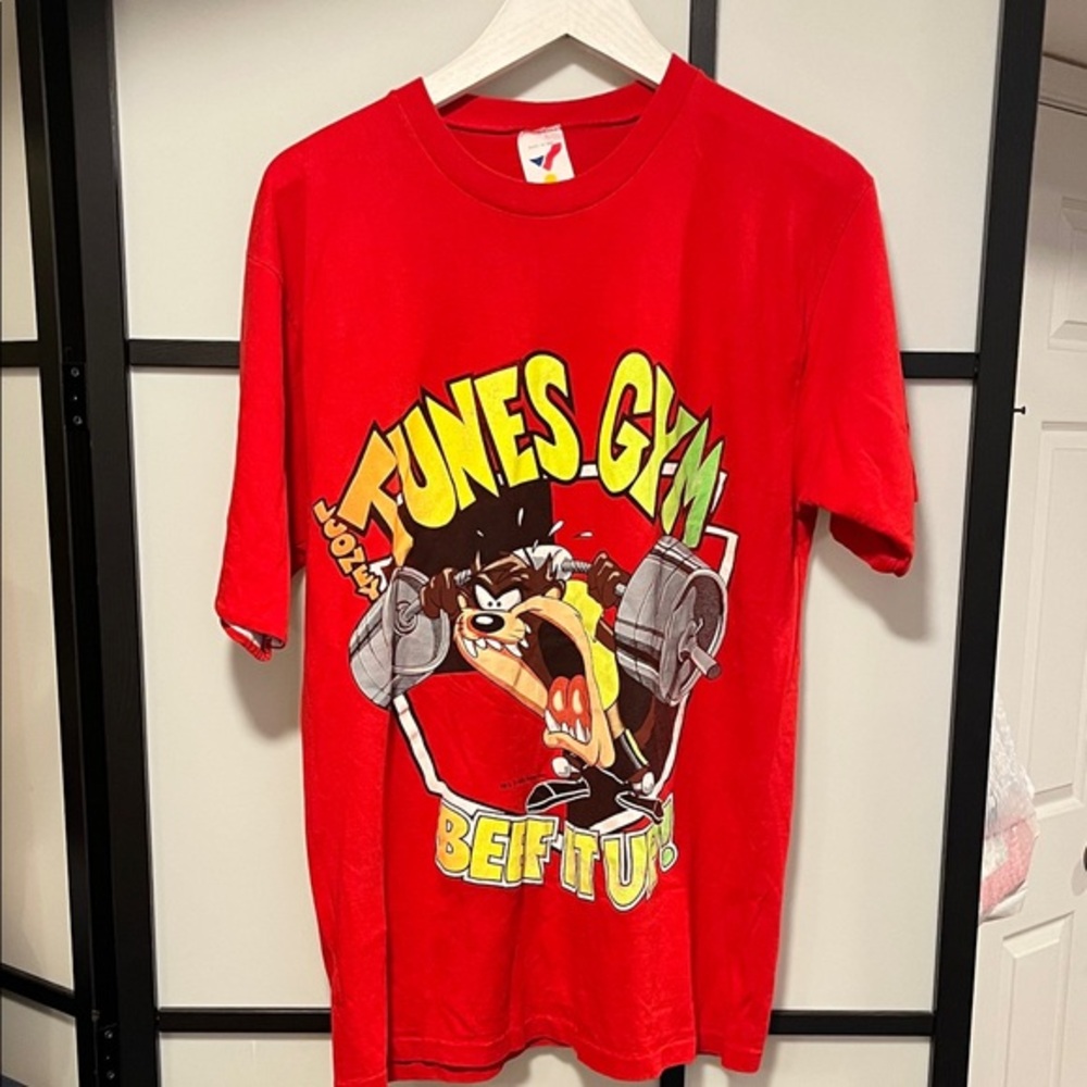 Warner Bros. Red Looney Tunes Tazmania 1993 Men's Size Large T-Shirt
